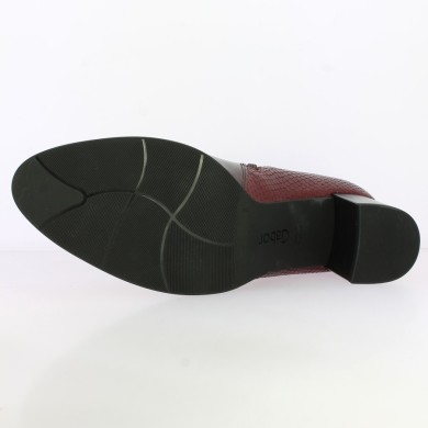 Sally - Bottines à talon Gabor 75.692.27 bordeaux foncé – Bottines femme grande taille - Shoesissime