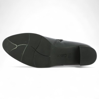 Sally - Boots à talon Gabor cuir noir - Bottines Gabor grande pointure - Shoesissime