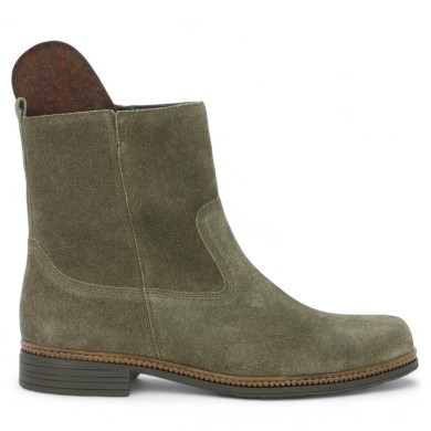 Bottine Gabor semelle amovible cuir nubuck taupe 42, 42.5, 43, 44 femme Shoesissime, vue détails