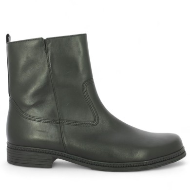 Chaussure d’hiver grande taille femme élégante en cuir noir confort grande taille Shoesissime, vue coté