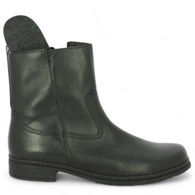 bottine Gabor femme 8, 8.5, 9, 9.5 en cuir noir avec semelle amovible Shoesissime, vue détails