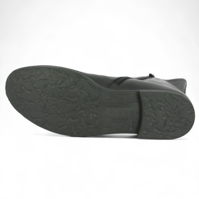 Bess - Gabor women's black leather boots with removable sole - Gabor large size boot - Shoesissime