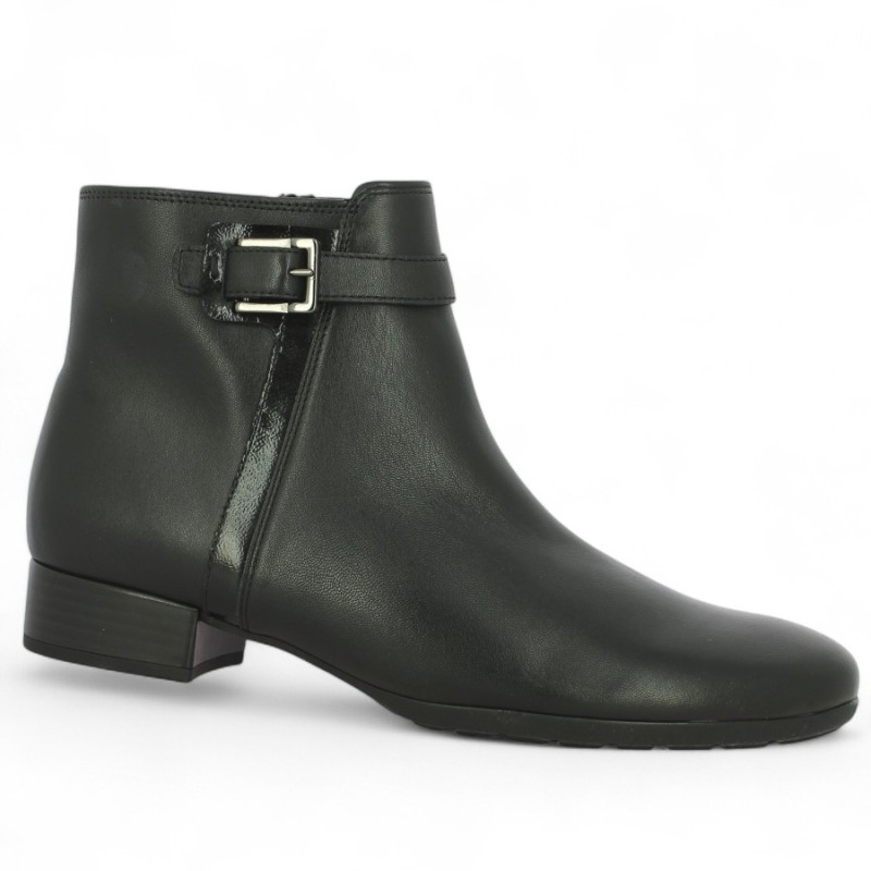 bottines habillée cuir noir femme Gabor 8, 8.5, 9, 9.5 Shoesissime, vue profil