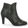 Gloria - Women's large black leather ankle boot with 9.5 cm high heel - Heeled ankle boots in large sizes - Shoesissime