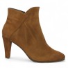 Gloria - Women's large size brown velvet high heel boot - Women's large size heels - Shoesissime