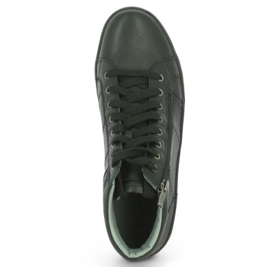 Baskets noire montante cuir Josef Seibel femme 42, 43, 44, 45 fermeture éclair, vue dessus