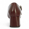 Juliette - Escarpin petit talon bride vernis bordeaux - Chaussures grande pointure - Shoesissime