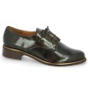 chaussures à lacets femme vernis marron 42, 43, 44, 45 femme Shoesissime, vue profil