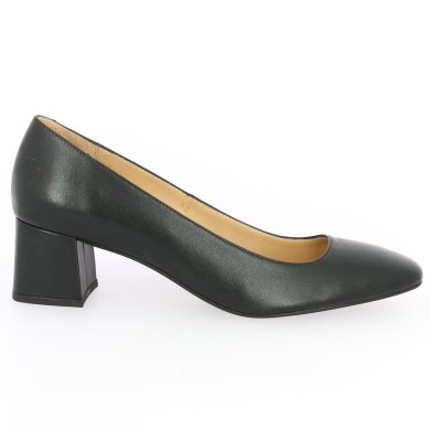 Daphnée - Black leather heel 5.5 cm - Black pumps 42, 43, 44, 45 - Shoesissime