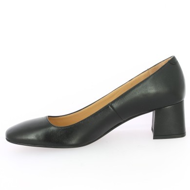 escarpin cuir noir 42, 43, 44, 45 femme talon carré, vue intérieure