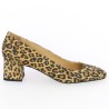 escarpin léopard cuir grande taille femme Shoesissime, vue coté