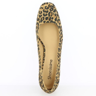 talon femme cuir léopard 42, 43, 44, 45 Shoesissime, vue dessus