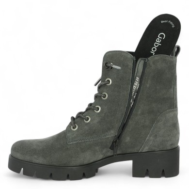 Boots grises femme grande pointure Gabor Shoesissime, vue dessus