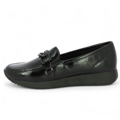 chaussure femme Remonte grande taille vernis noir, vue intérieure