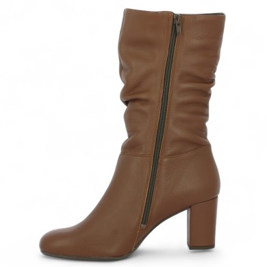 mi-botte marron à talon femme 42, 43, 44, 45 Shoesissime, vue intérieure