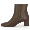 Naomi - Elegant brown simple leather ankle boot - Large heels - Shoesissime