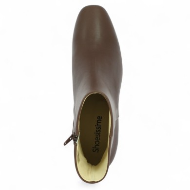 boots à talon élégantes cuir marron 42, 43, 44, 45 Shoesissime, vue dessus