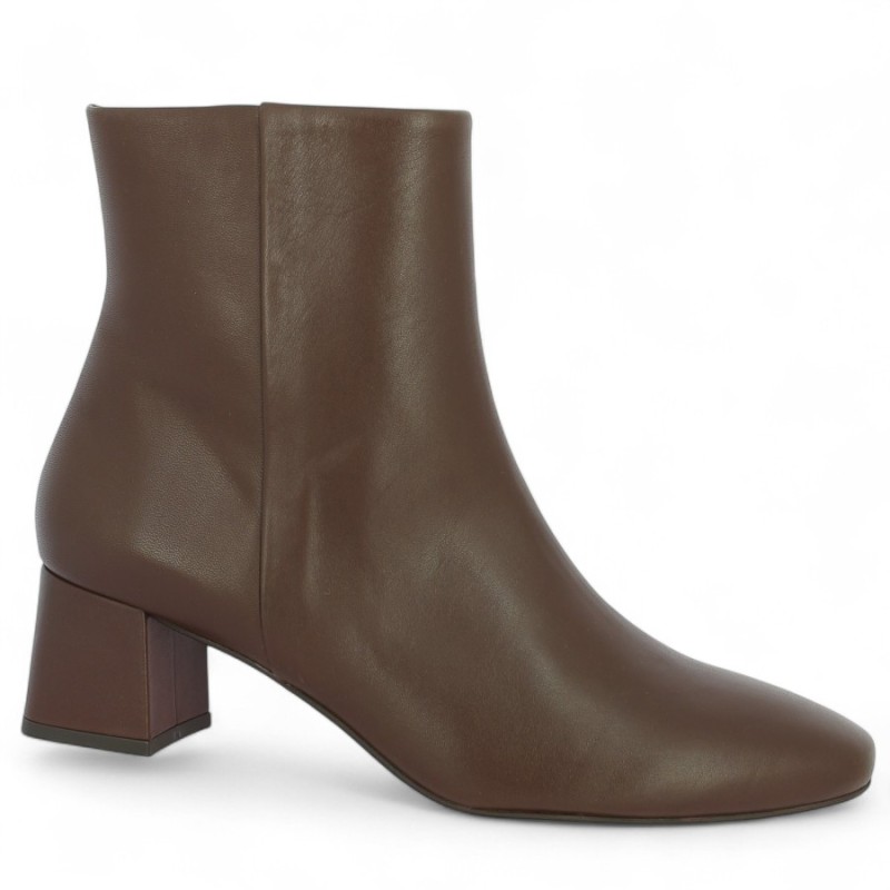 bottines cuir marron petit talon 42, 43, 44, 45 Shoesissime, vue profil