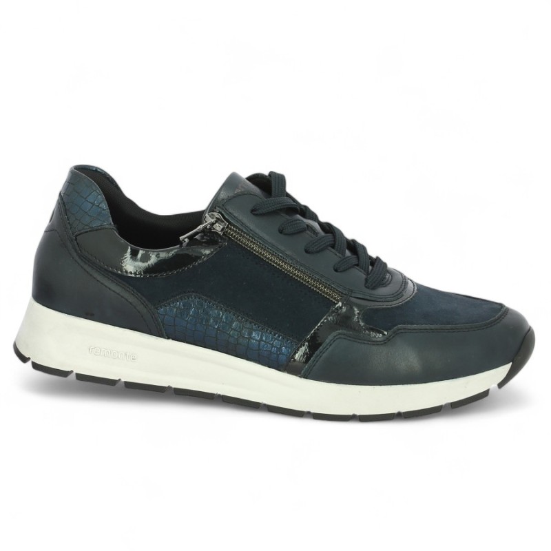 D2G05-14 - Baskets bleue Remonte 42, 43, 44, 45 Shoesissime, vue profil