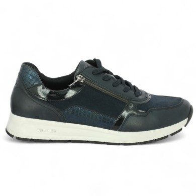 D2G05-14 - sneakers bleue Remonte 42, 43, 44, 45 Shoesissime, vue coté