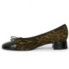 Pilar - Elegant black and leopard ballerina - Ballerinas 42, 43, 44, 45 women - Shoesissime