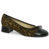 Pilar - Elegant black and leopard ballerina - Ballerinas 42, 43, 44, 45 women - Shoesissime