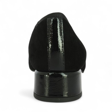 Pilar - Ballerine noire bout vernis - Ballerines grande taille femme - Shoesissime