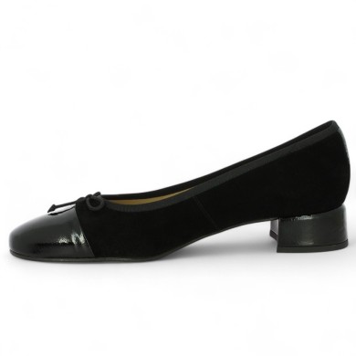 Pilar - Black ballerina with patent toe - Women's large size ballerinas - Shoesissime