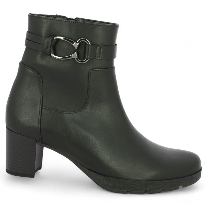 72.072.57 boots à talon Gabor cuir noir et plateforme grande pointure Shoesissime, vue profil