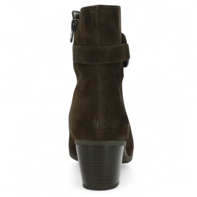 Boots à talon Gabor velours marron grande pointure 8, 8.5, 9, 9.5 Shoesissime, vue arrière