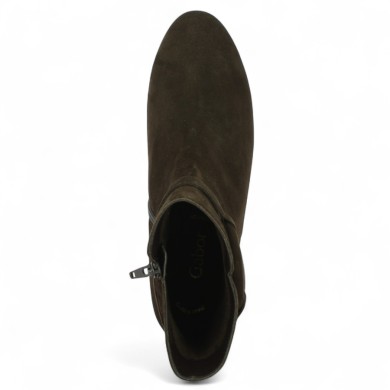 Soline - Gabor brown velvet boots 8, 8.5, 9, 9.5 - Women's large size boots - Shoesissime