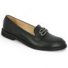 Tasha - Women's chic black leather flat shoes - Women's 42, 43, 44, 45 loafers - Shoesissime