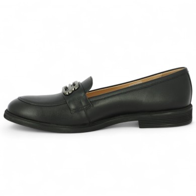chaussure noire plate chic femme grande taille Shoesissime, vue intérieure