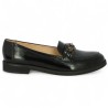 Ludmilla - Black patent loafer with gold jewels - Moccasin femme grande pointure - Shoesissime