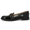 Ludmilla - Black patent loafer with gold jewels - Moccasin femme grande pointure - Shoesissime