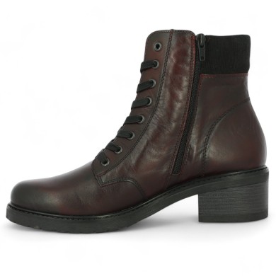 D12A70-35 boots à lacets bordeaux Remonte 42, 43, 44, 45 fermeture éclair Shoesissime, vue intérieure