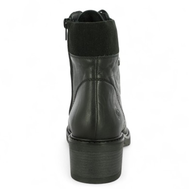 boots noire Remonte petit talon et lacets femme 42, 43, 44, 45 Shoesissime, vue arrière