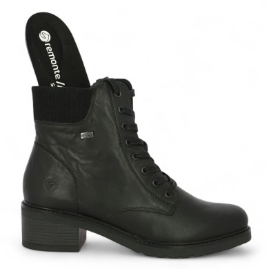 bottines noire à lacets remonte semelle amovible grande pointure 42, 43, 44, 45 Shoesissime, vue détails