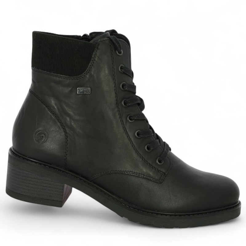 D1A70-00 Boots lacets petit talon Remonte grande taille femme Shoesissime, vue profil