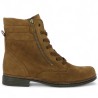 Shoesissime boots à lacets Gabor nubuck camel avec liseré marron grande pointure femme 8, 8.5, 9, 9.5, vue coté