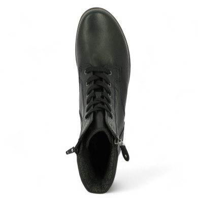 Shoesissime bottines Gabor cuir noir bout rond semelle amovible grande pointure femme 42 42.5, 43, 44, vue dessus