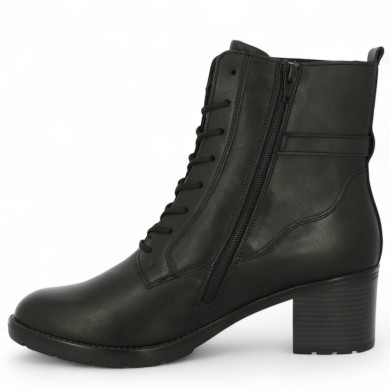 bottines noires petit talon à lacets femme grande taille semelle amovible Shoesissime, vue intérieure