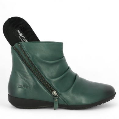 Naly - Naly large green leather boots - Josef Seibel women's boots - Shoesissime