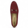 mocassin femme grande taille velours bordeaux Shoesissime, vue dessus