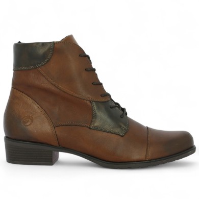 D6882-23 Bottine Remonte petit talon camel femme grande pointure Shoesissime, vue coté