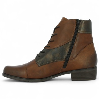 Bottine marron confort petit talon femme grande taille Shoesissime, vue intérieure