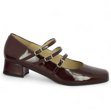 chaussures babies femme 42, 43, 44, 45 bordeaux Shoesissime, vue profil chaussures babies femme 42, 43, 44, 45 bordeaux Shoesissime, vue profil