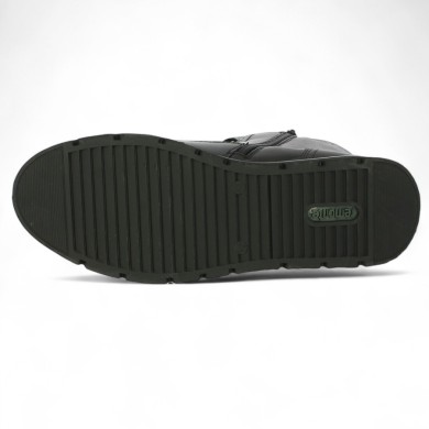 Stanley - D3979-00 Boots noire à lacets plate - Bottines femme 42, 43, 44, 45 - Shoesissime