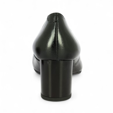 escarpin noir cuir talon 6 cm grande taille femme Shoesissime, vue arrière