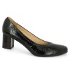 escarpin vernis noir talon 6 cm 42, 43, 44, 45 Shoesissime, vue profil
